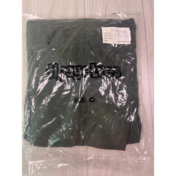 Tipsy Elves Mens Flight Suit Jumpsuit Olive Green Pilot Costume USA Patches M - Picture 11 of 12